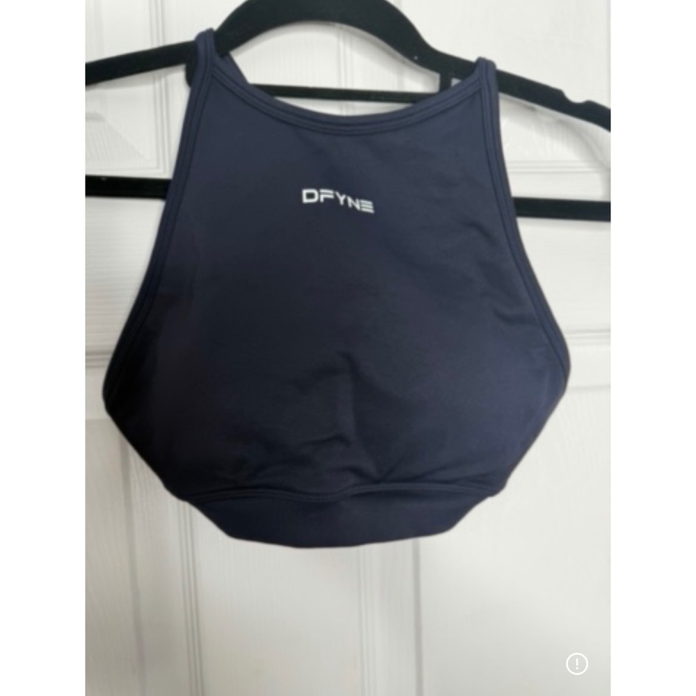 DFYNE High Neck Navy Blue Sports Bra Size XS